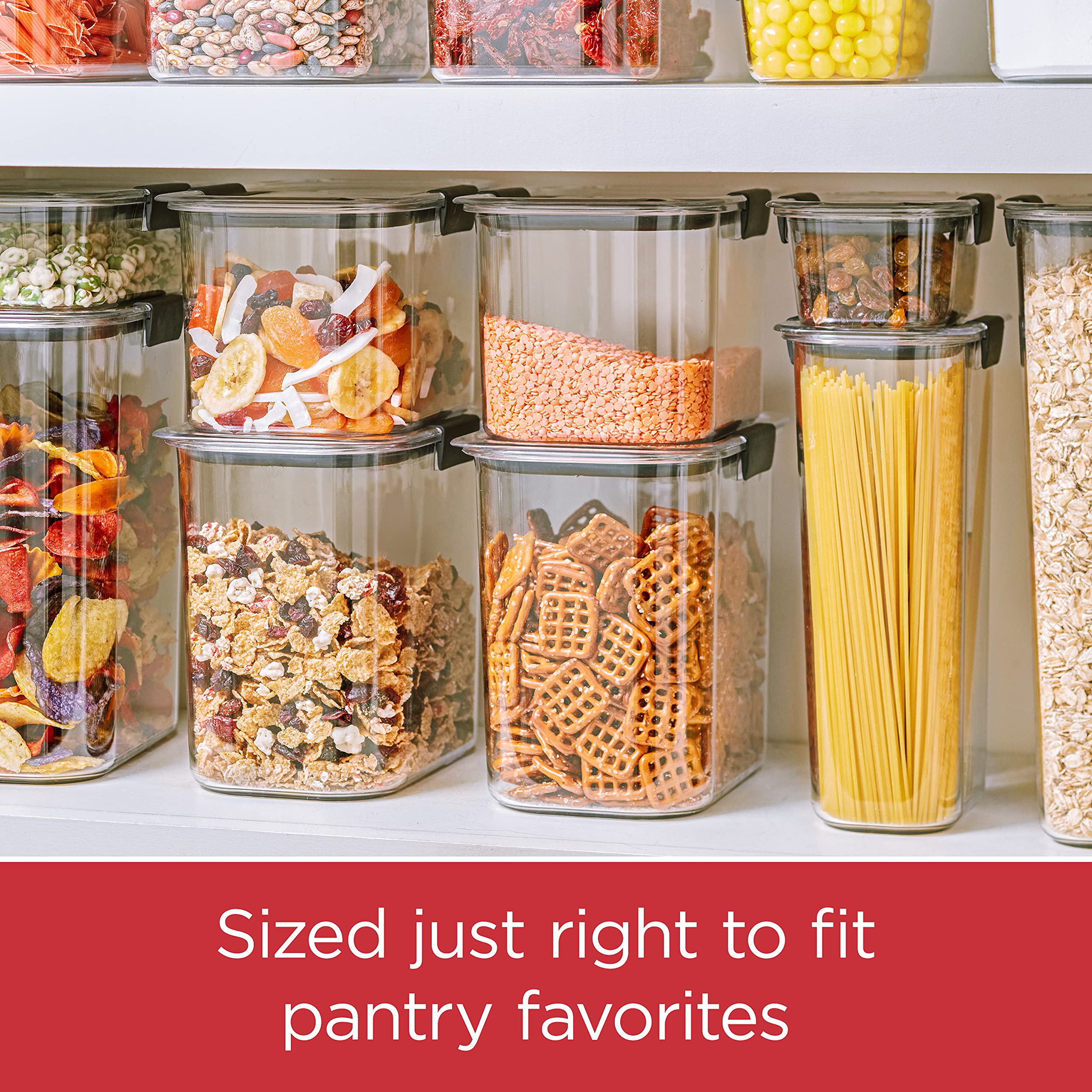 Rubbermaid Brilliance Pantry Plastic Food Storage Containers